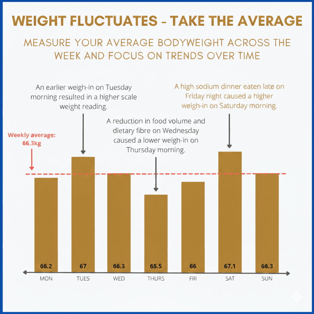 Weekly average weight trend