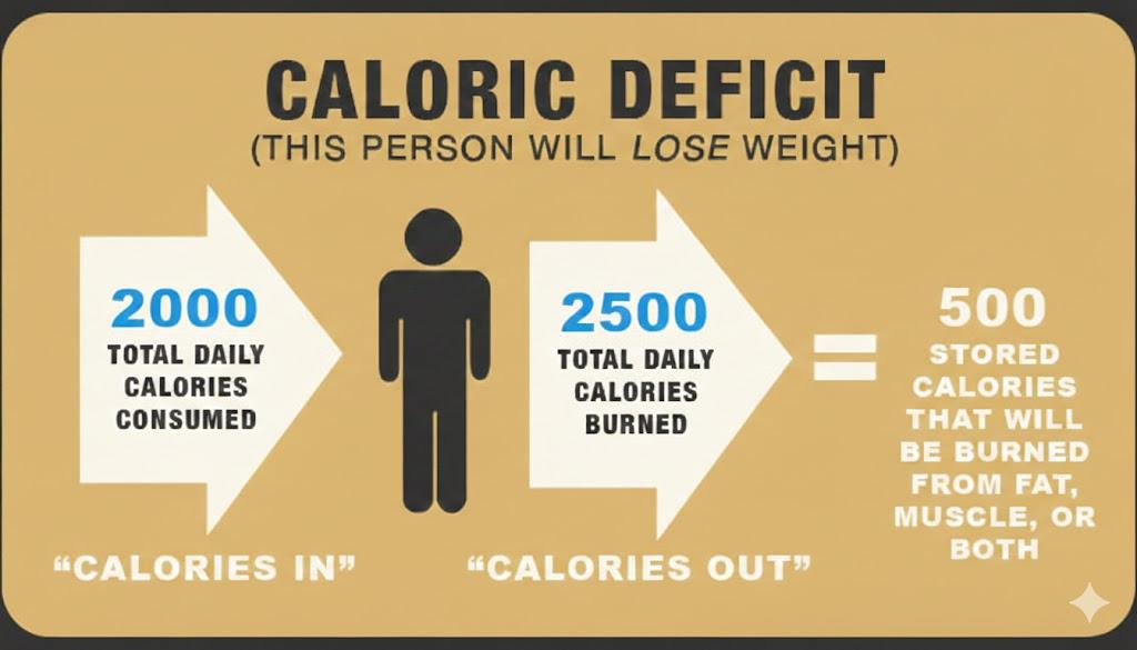 Calorie deficit visual