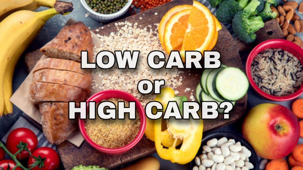 Low-carb and high-carb meal options