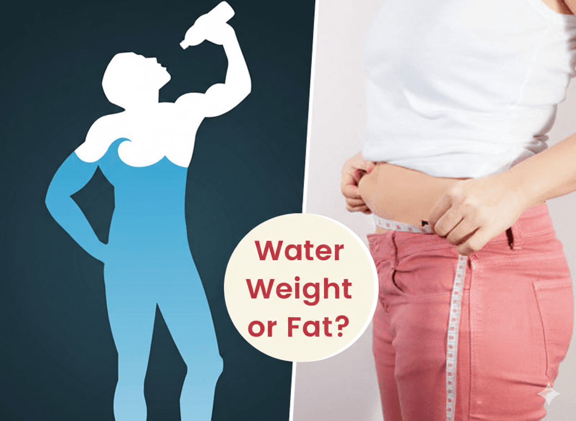 Water weight vs fat loss comparison
